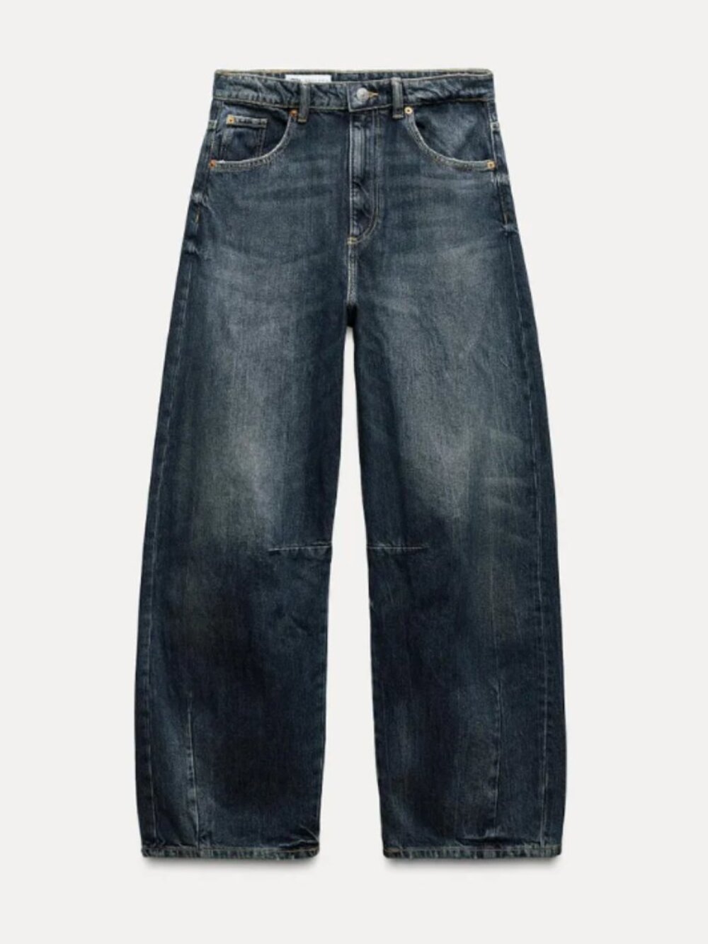 Zara TRF Mid Waist Baggy Balloon Jeans, Size 2 (EU 34)